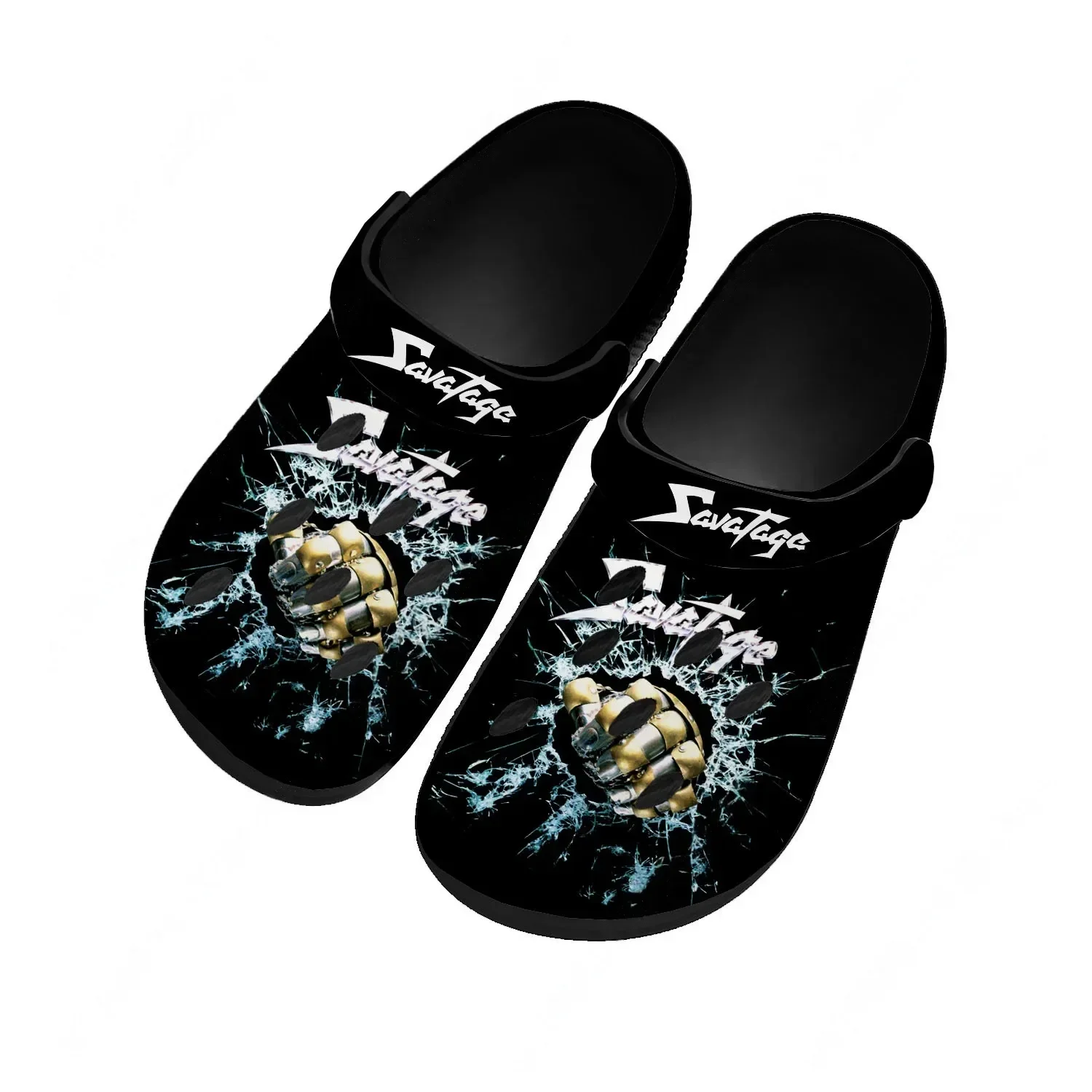 Savatage Home Custom Sandals Women Teenager Fashion Water Shoe Heavy Metal Garden Breathable Comfort Beach Hole Slippers