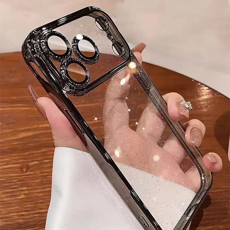 حافظة شفافة لامعة أنيقة فاخرة لهاتف آيفون 16 14 13 11 12 15 17 Pro Max حافظة مضادة للصدمات واقي عدسة الكاميرا Coque #2