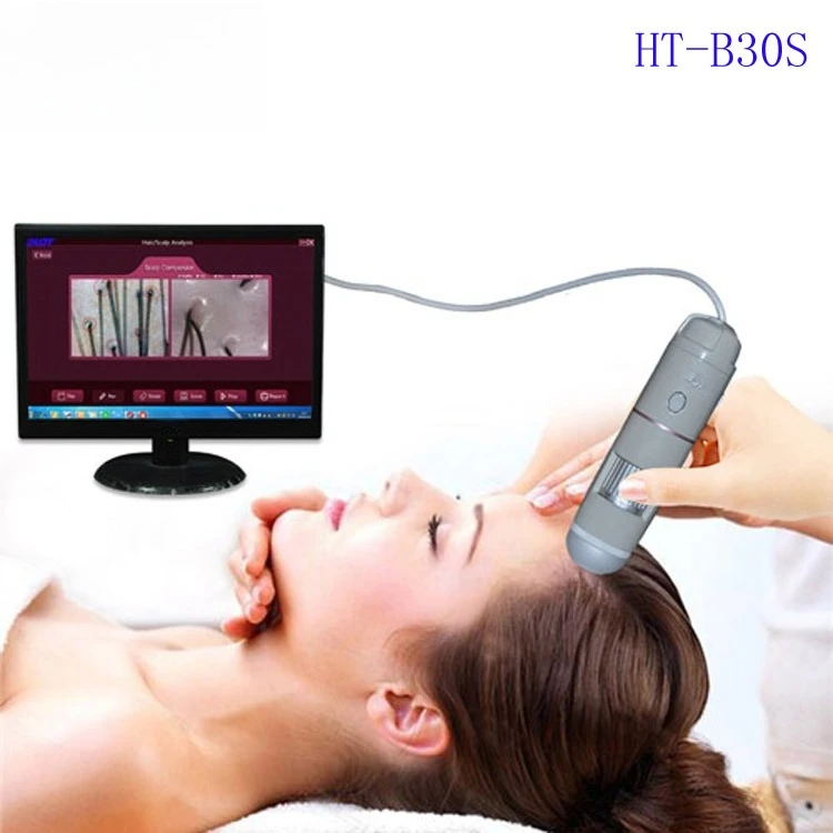 HT-B30S 200X USB Digital Microscope for Hair Scalp Skin Detector 2MP OTG Android Handheld Magnifier