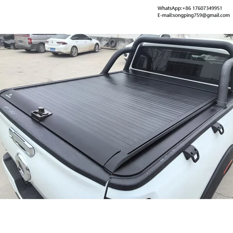 Truck Bed Retractable Aluminium Alloy Roll up Tonneau Cover Roller Lid for mitsubishi Triton civic Trunk Lid