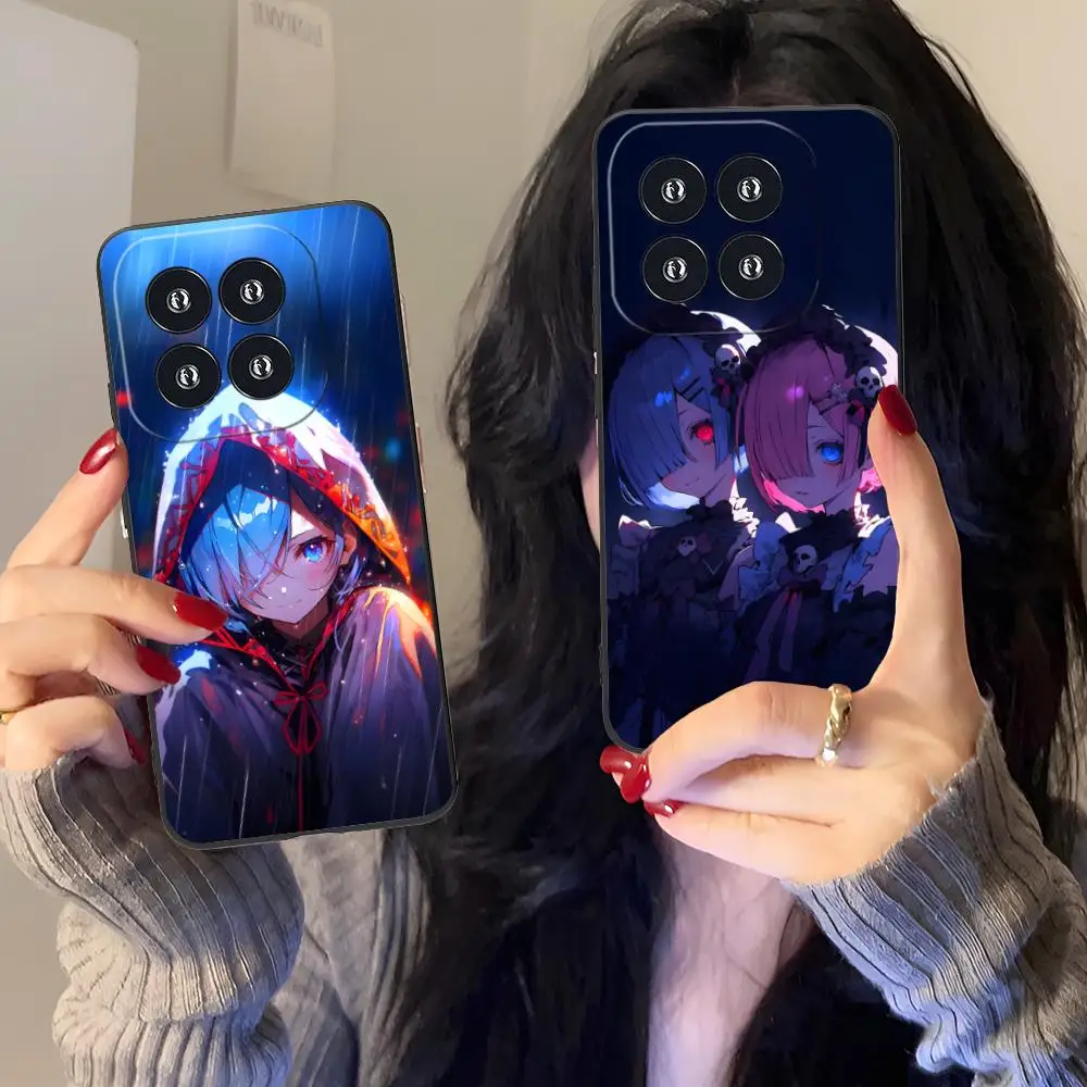 

Чехол для телефона REM RAM Emilia Waifu для Xiaomi 15 14 13 12 Mi 11 T Ultra Lite Pro S X 5G с цветным принтом, чехол для мобильных телефонов, красивый