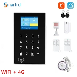 Smart Home Security Alarm System, 4G Sensor de Proteção, Tuya WiFi, 2 em 1 Alarm Host, Kit de Alarme de Segurança