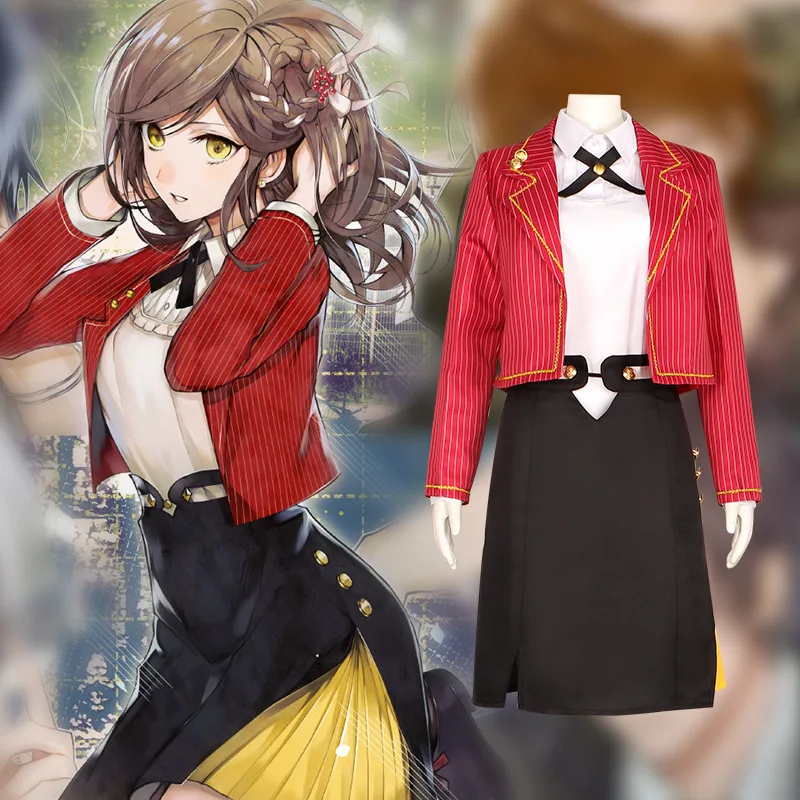 

Heroine Cosplay Anime Tears of Themis Costume Girls School Red Uniform Halloween Carnival Party JK Costumes