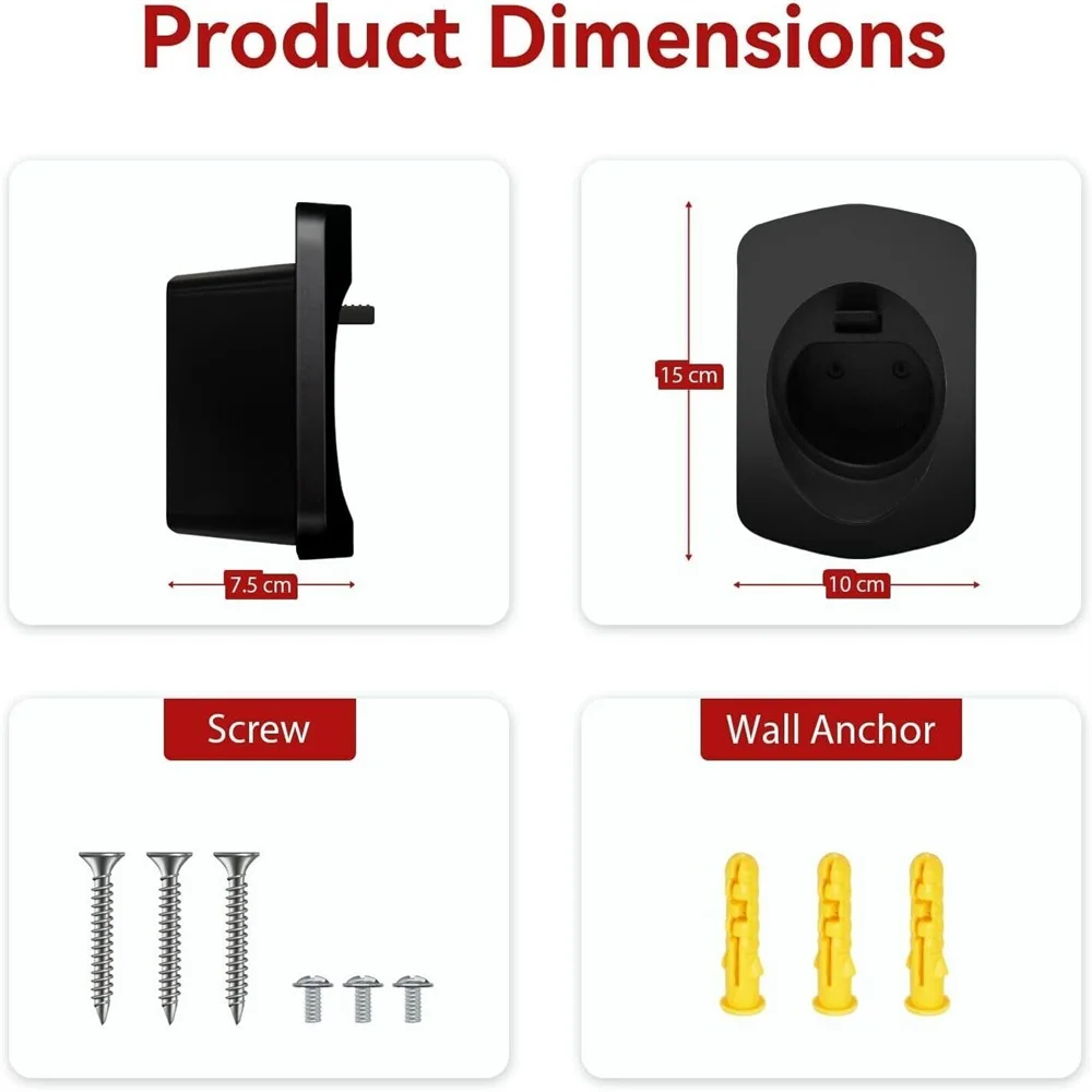 EV Charger Holder Wall Mount para Tesla Veículo Elétrico, Carregamento Adaptador, Proteção Chumbo Charger, Acessórios do carro