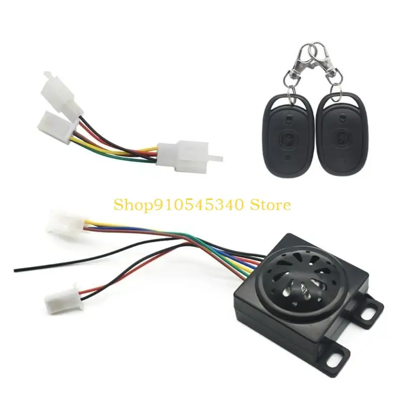 

U2JA Electric Bike/Tricycle Alarm 48V-72V Wireless Remote Control Security Alarm Electric Bike Scooter Alarm Waterproof