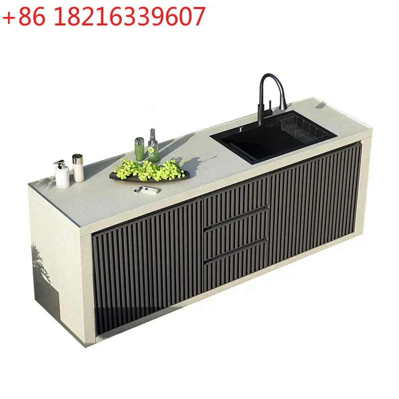 YAOMarble Sink Patio Granite Stone Outdoor Console Kitchen Integrated Vegetable Basin