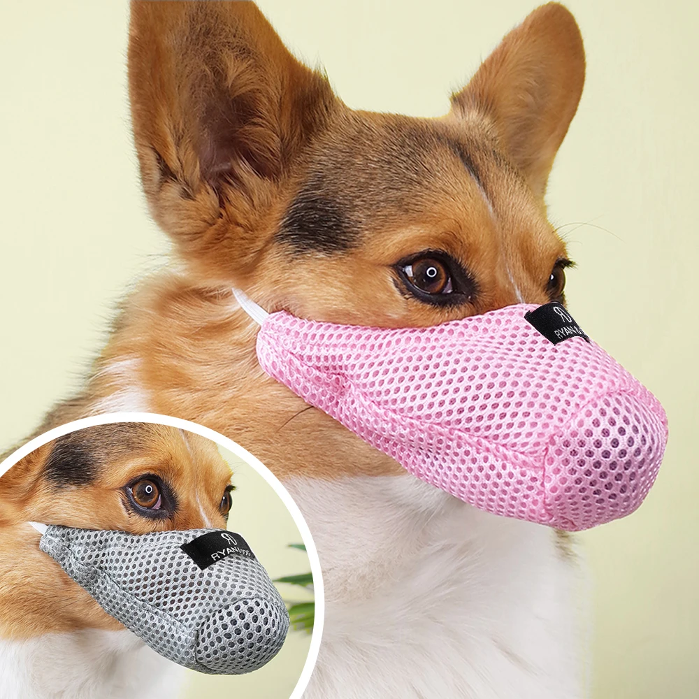 Mesh Dog Muzzle Pet Mouth Mask Anti Biting Dogs Traning Muzzle No Bite Anti Bark For Small Medium Dog Yorkshire Chihuahua