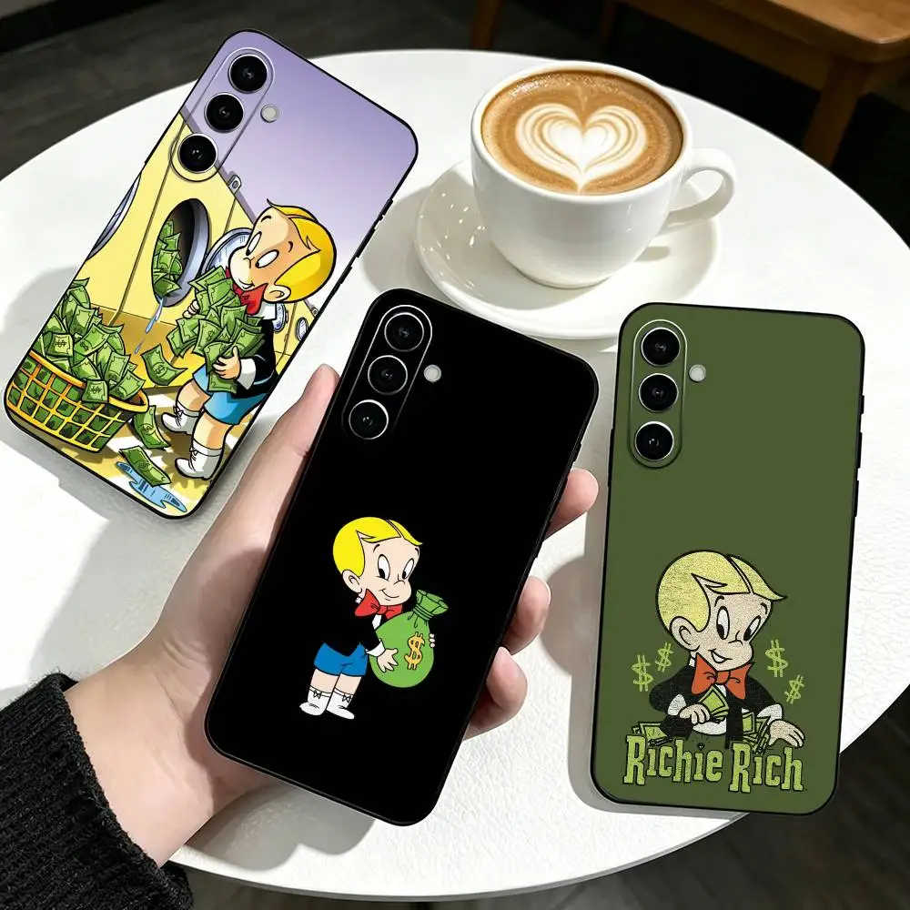 

Money Boy R-Richie rich-RR Phone Case Black Silicone Soft For Samsung Galaxy A73,A72,A71,A70,A53,A52,A51