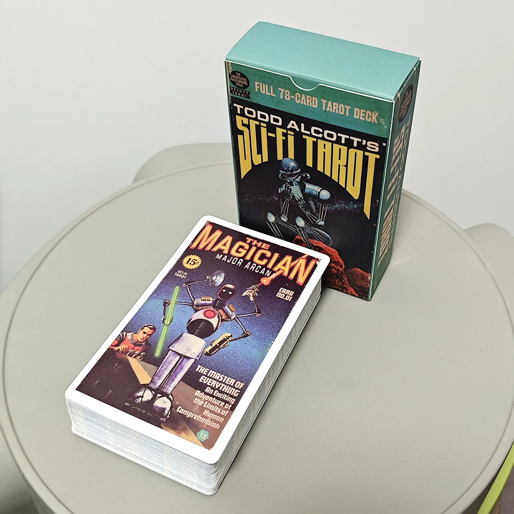 Todd Alcott's Sci-Fi Tarot 12*7cm Science-Fiction-themed Tarot Deck 78 Pcs Tarot Cards Based on Rider Waite System