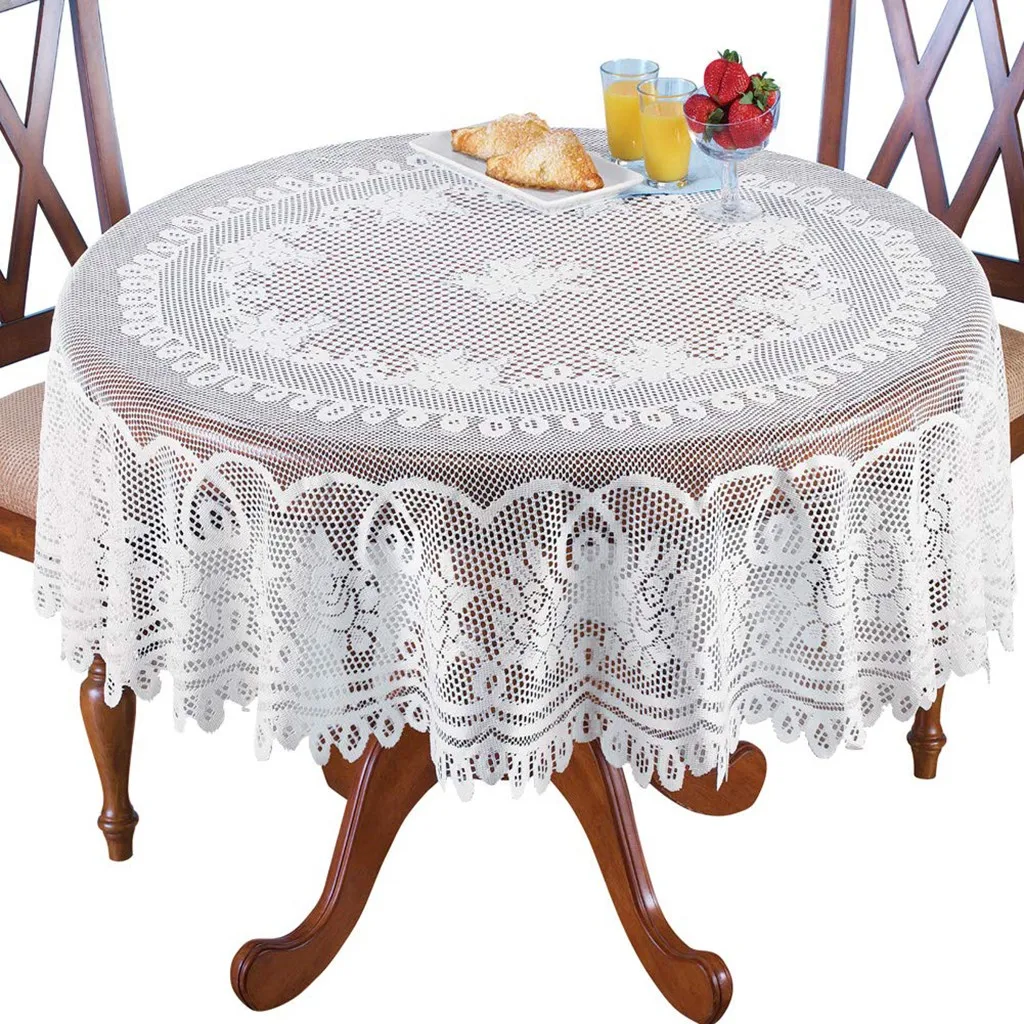 Colorful Lace Tablecloth Diameter Of 70in Circular Tablecloth Floral Lace Tablecloth Holiday Decoration Household Table Dress