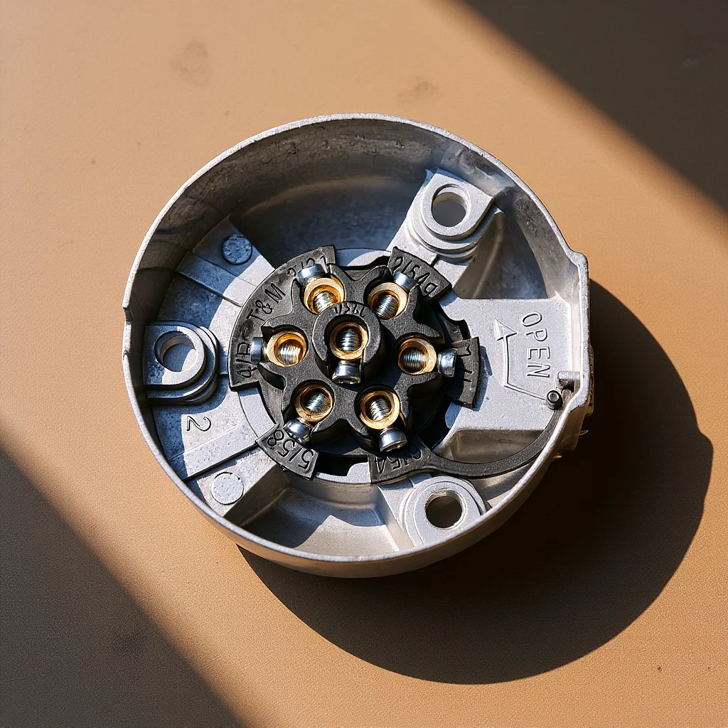 

Aluminum Alloy 7 Pin 12V Trailer Socket for European Standard Cars - Heavy Duty Circular with Wire Function