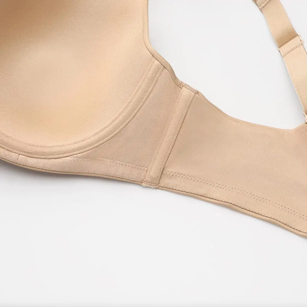 Women's Plus Size Balconette Bra Seamless Push Up Full Coverage Underwire Smooth Support Bras D E F G H