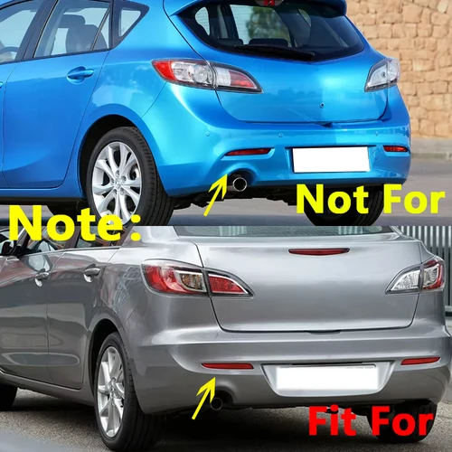 Imagen 2 del producto Para Mazda 3 Axela M3 Bl 2008 2009 2010-2015 versión europea sedán luces de parachoques trasero luces de freno Reflector de advertencia luces antiniebla