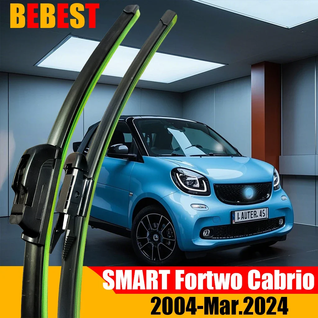 

Smart Fortwo Cabrio Wiper Blades 2-Pack [Select Sizes] 450/451/453 2004-2024 - Multi-Size Quiet Glide Windshield Wipers