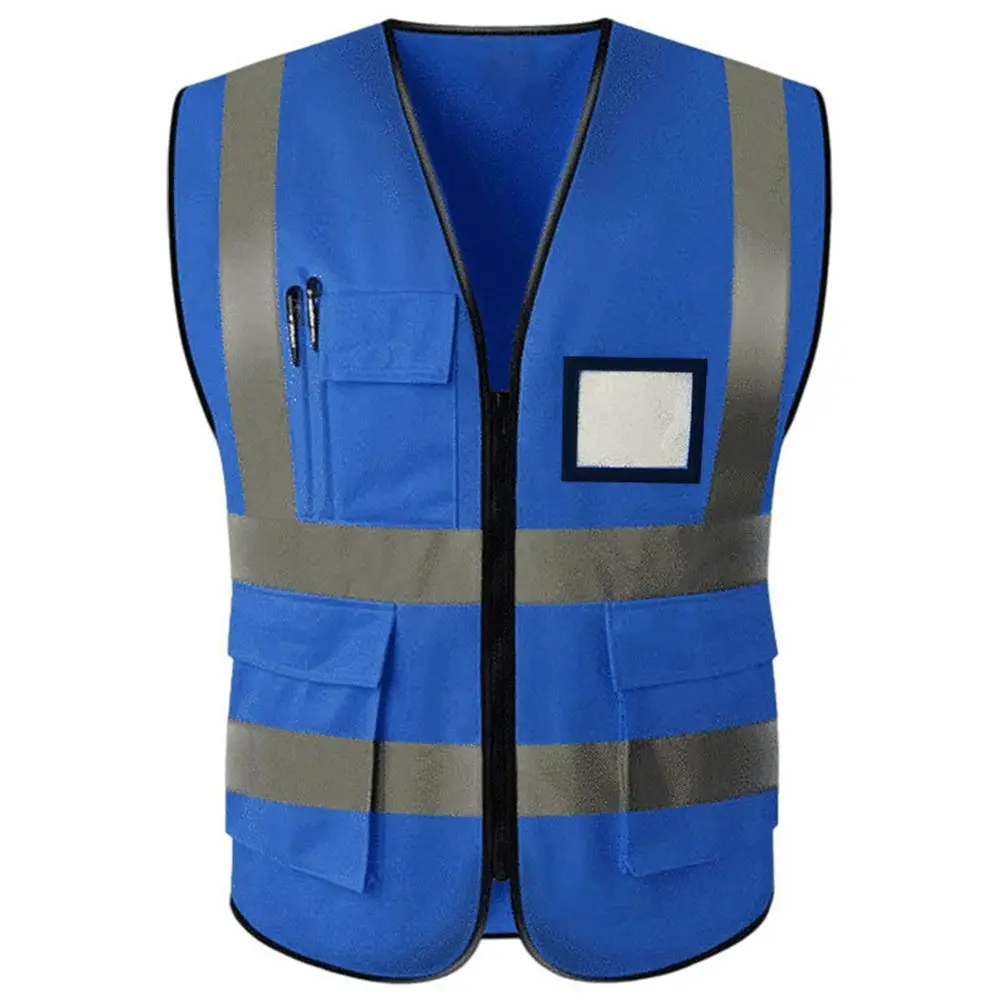 Reflective Warning Vest High Visibility Safety Vest With Pocket Warning Vest Washable Security Waistcoat Workplace Safety Supply