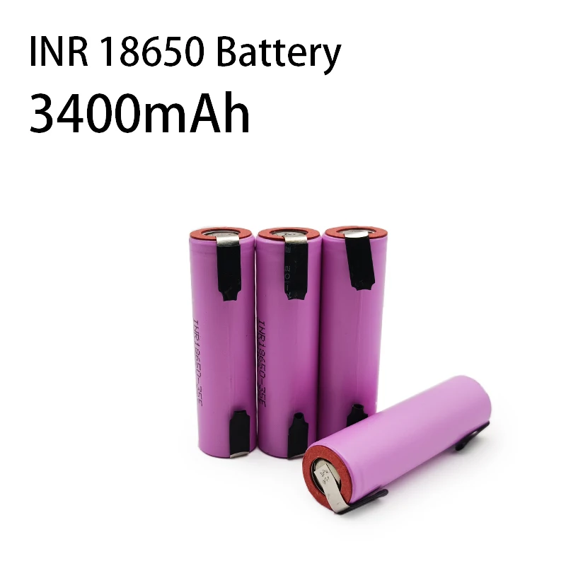 3.7v lithium ion 18650 INR 35E rechargeable 3400mAh high current rechargeable battery 34A continuous discharge+iron sheet