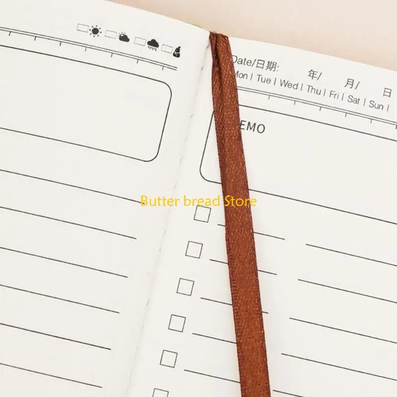

W89C Schedule Notebook Pocket Notebook Weekly & Daily Planner Journaling Notebooks Diary Planner for Adult