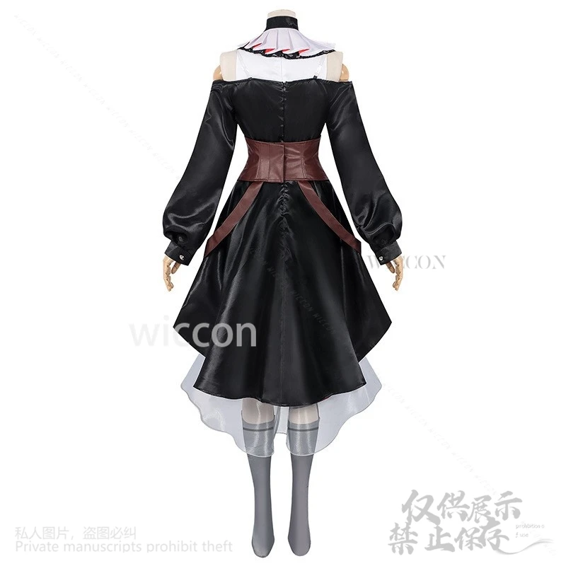 Ave Mujica Goth Anime BanG ¡Sueño! ¡¡¡Es MyGO!!!!! Disfraz de juego de Anime, vestido, pendiente, pantalones, peluca para niñas, disfraz de Halloween personalizado