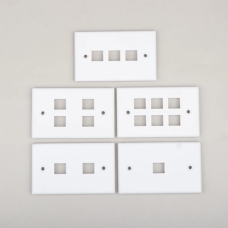 Wall Plate USA Faceplate, Low Profile Ethernet WallPlate Single Gang FacePlates For Keystone Coupler - 1PCS