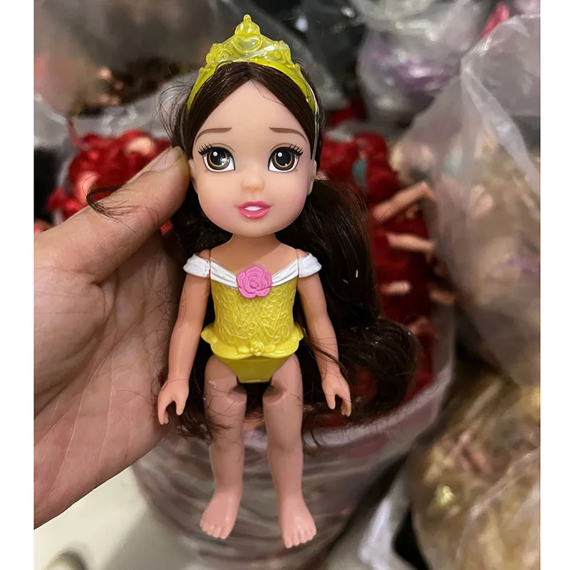 15cm Princess Doll Toy 1/8 5 Joints Movable Body Girl Doll with Long Hair Children Play House Diy Dress Up Toys