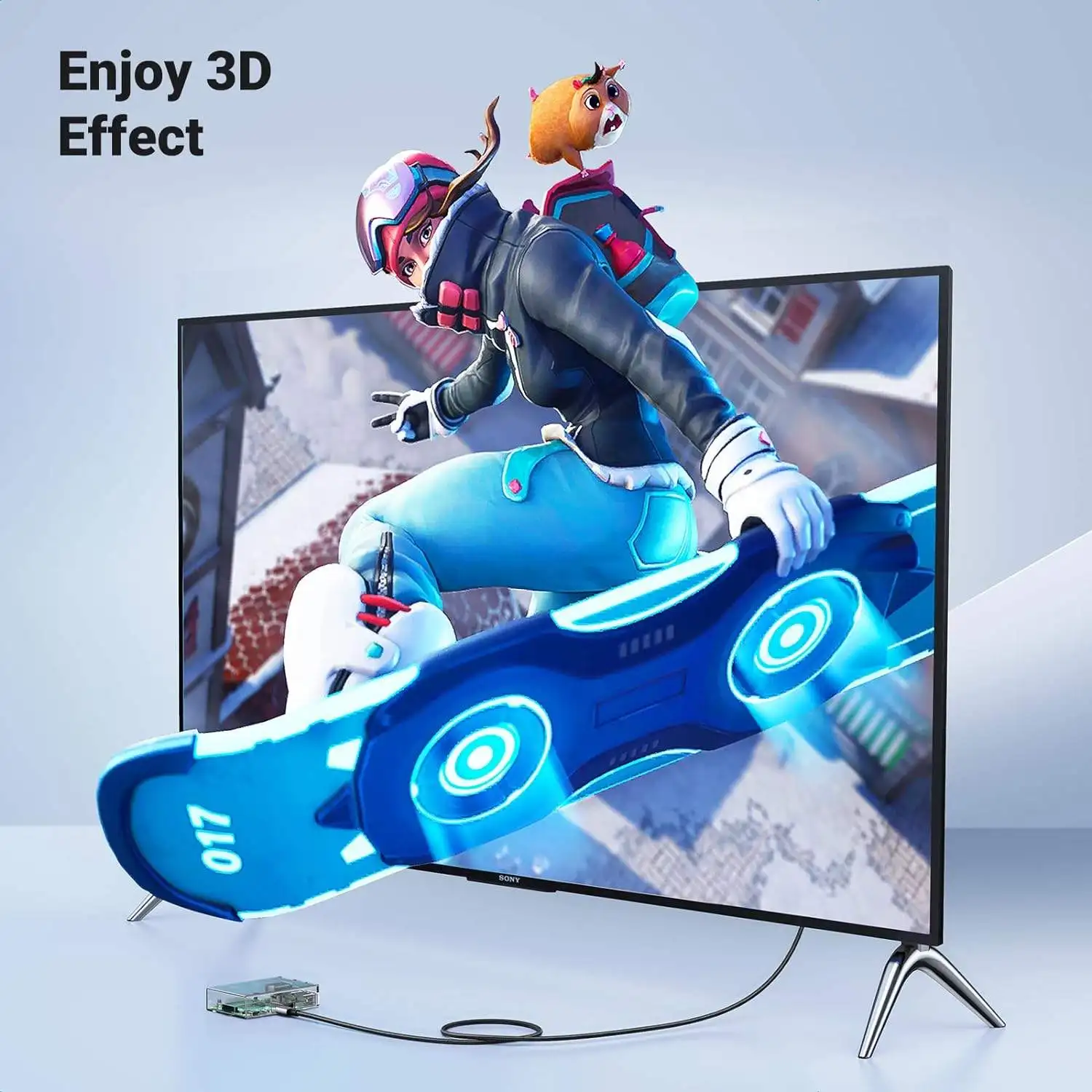UGREEN 8K Mini HDMI-to-HDMI Cable 2M Aluminum Braided 8K60Hz 4K120Hz High Speed HDMI 2.1 Bidirectional HDR EARC