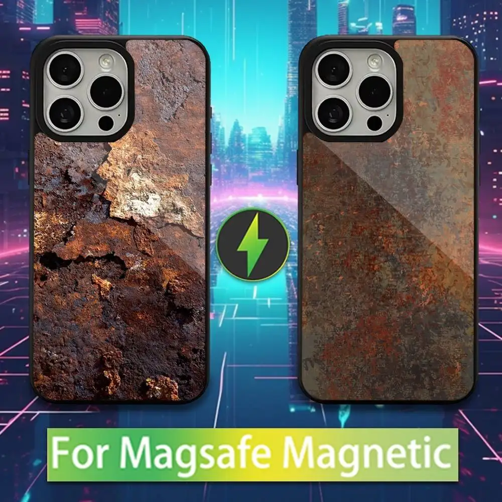 

Retro Style Industrial Rusty Case For iPhone 16,15,17,14,13,12,11,Pro,Max,Plus,Mini,Magsafe,Magnetic Wireless Charging Case