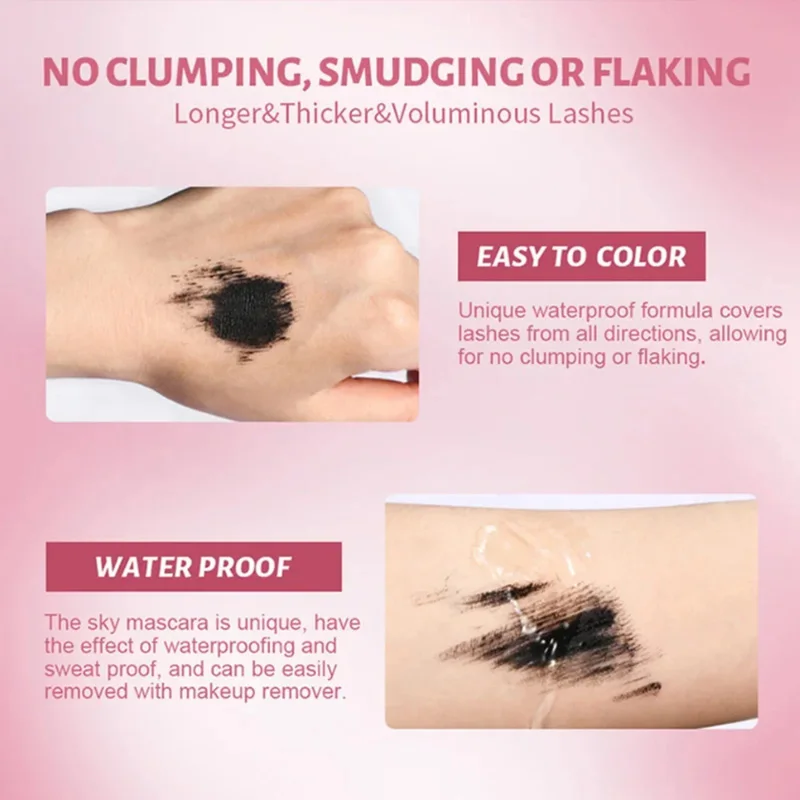 4D Mascara Eyelash Brush Eyelashes Lengthening Thick Curling Mascara Long Lasting Waterproof Natural Eyelash Makeup for Women