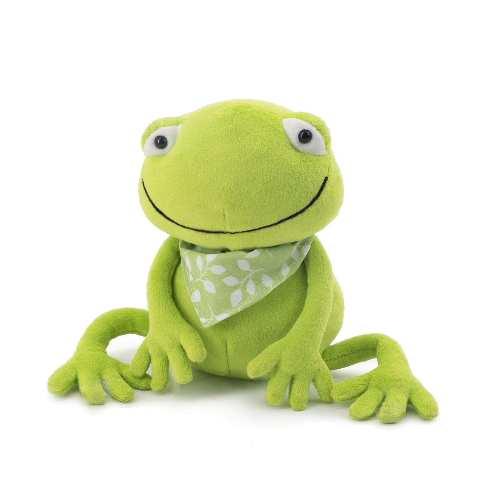 

Kawaii Green Frog Plush Doll 23cm Soft Stuffed Animal Toy with Scarf Lovely Cartoon Frog Plushie for Children Baby Shower Gift