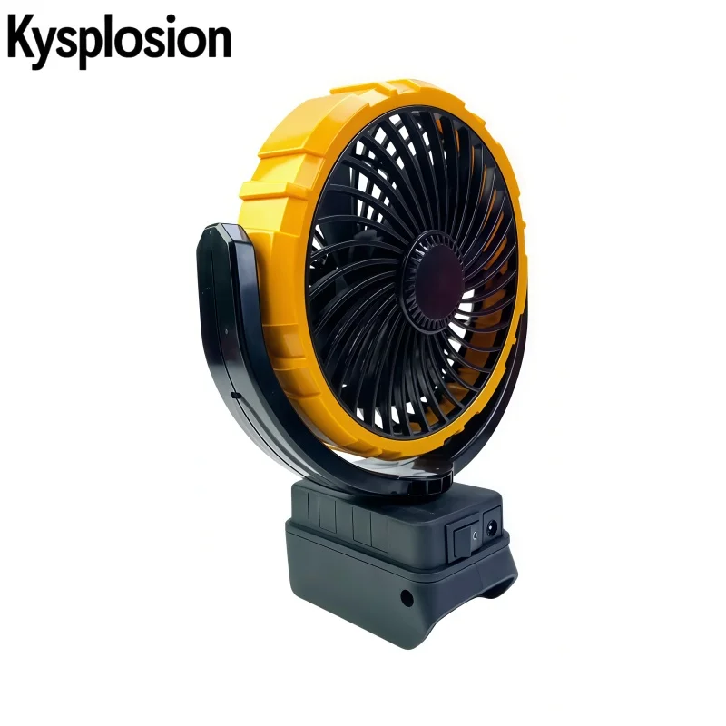 Cordless Brushless 360° Electric Fan USB Type-C Mobile Phone Charger Power Bank For Dewalt 20V battery power tool
