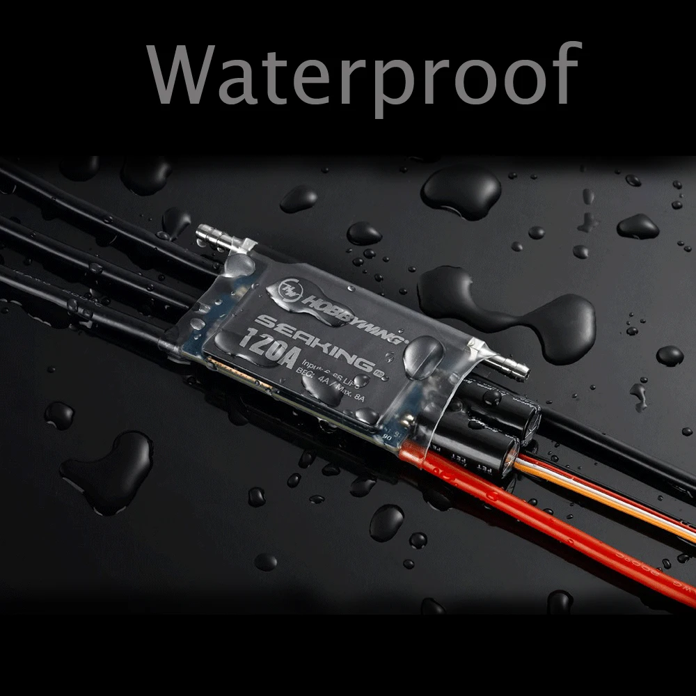 Hobbywing Seaking Pro 120A Sensorless Brushless ESC 2-6S Lipo Waterproof Electronic Speed Controller For RC Boats Ships Model
