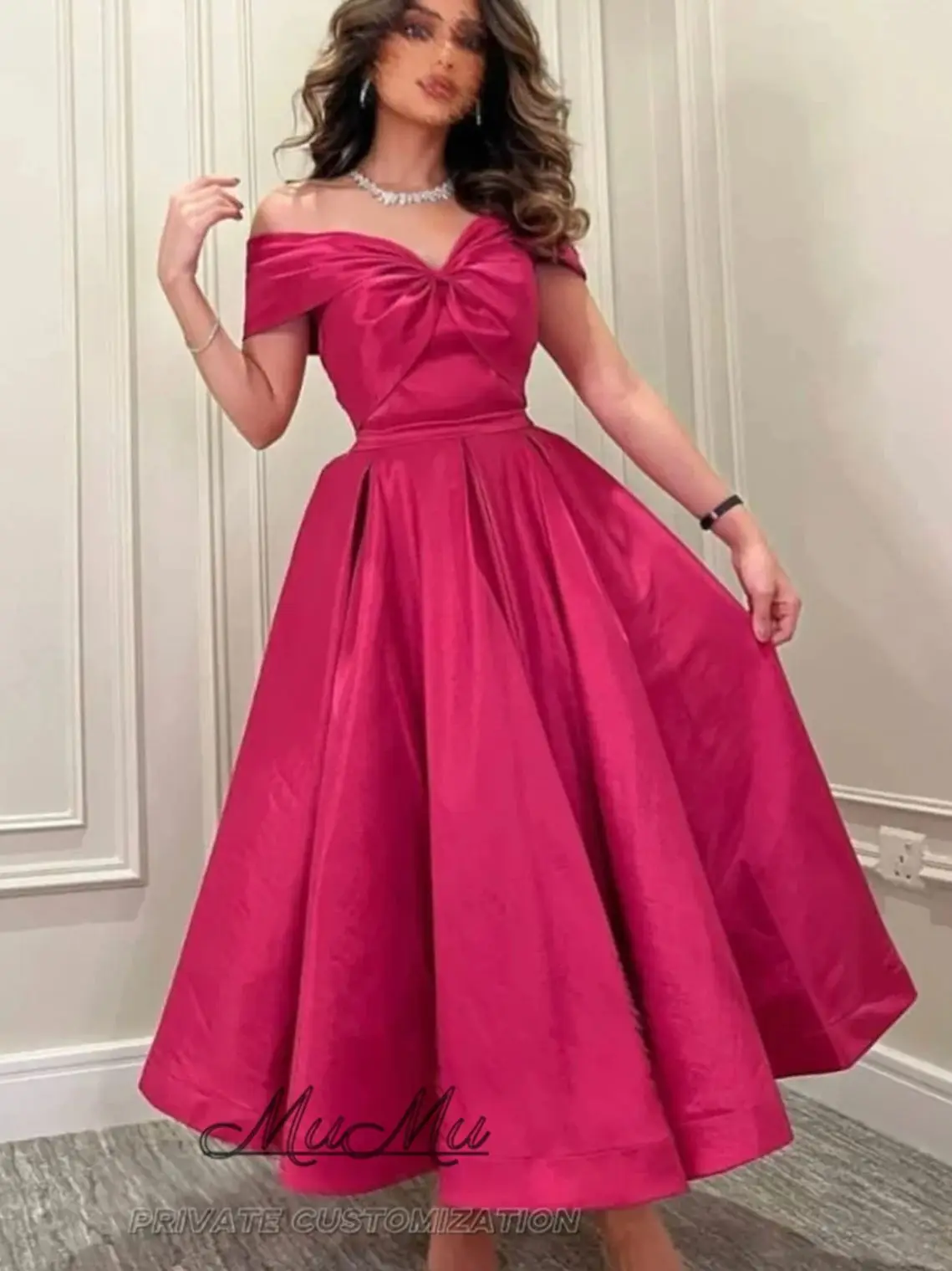 فستان سهرة نسائي سعيد من MuMu مخصص لعام 2025 لحضور حفلات الزفاف والحفلات الراقصة فستان الخطوبة فستان وصيفة العروس فستان كوكتيل #4