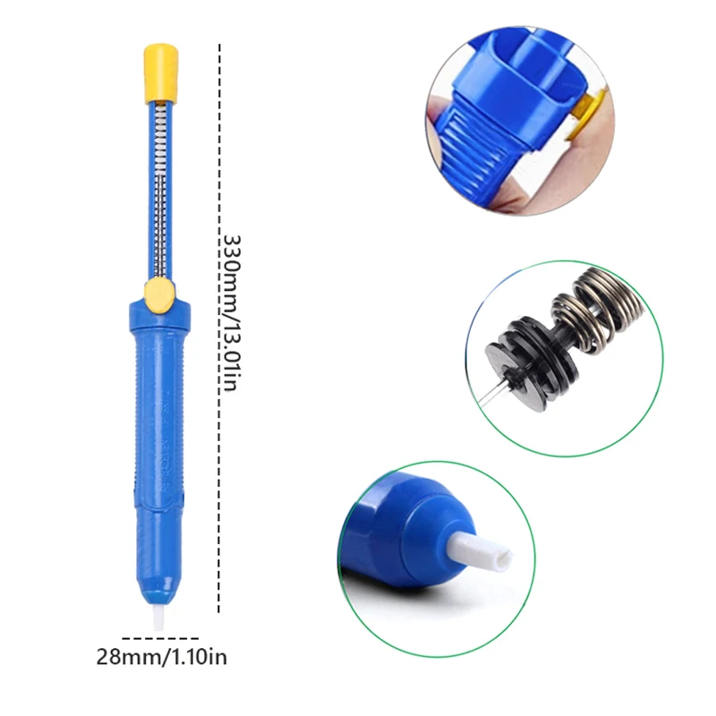 Dispositivo di aspirazione in stagno, forte aspirazione, testa per saldatore elettrico, pistola in stagno, pompa per saldatura ad aspirazione manuale