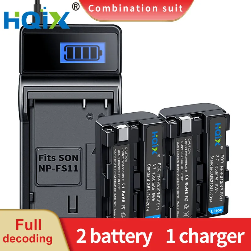Hqix-バッテリー充電器,Sony DSC-P1 P20 p30 p50 fs55 f505 trv1ve DCR