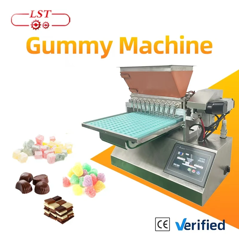 LST Manufacturing Gummy  Machine with Gummy Molds 10pcs Nozzles/Pistons Candy Gummy Making Machine for Food Factory