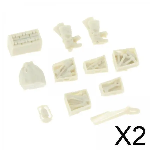 

2x 11x Simulation Miniature 1/35 Building Kit Scene Accessory