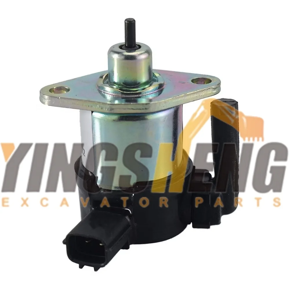 

1C010-60015 12v fuel cut-off solenoid valve for tractor and excavator engines, Kubota V1505 V3300 V3600 shutdown solenoid valve