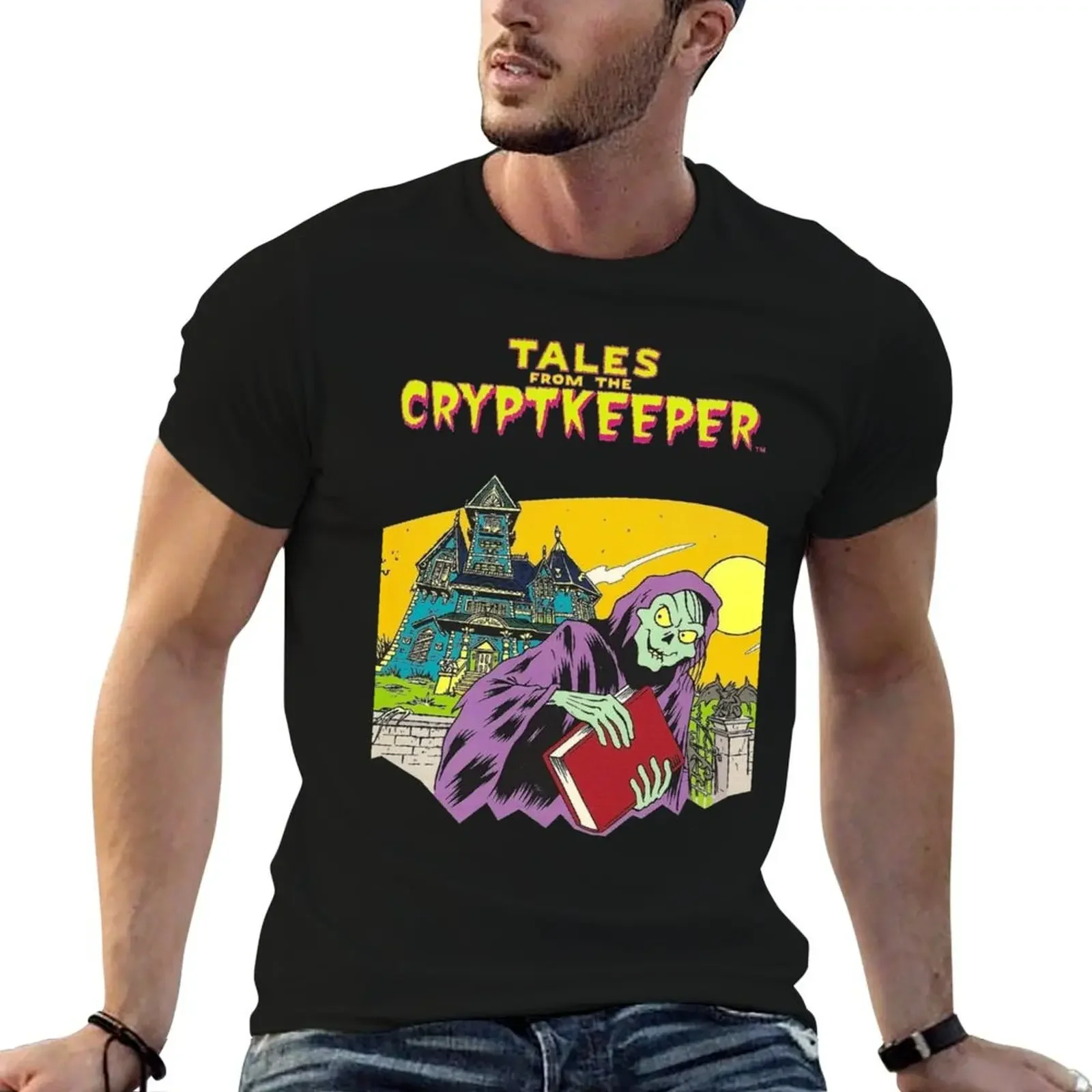 

Tales from the Cryptkeeper Horror Scariest Movie Vintage T-Shirt plus size clothes cheap stuff Men's clothing