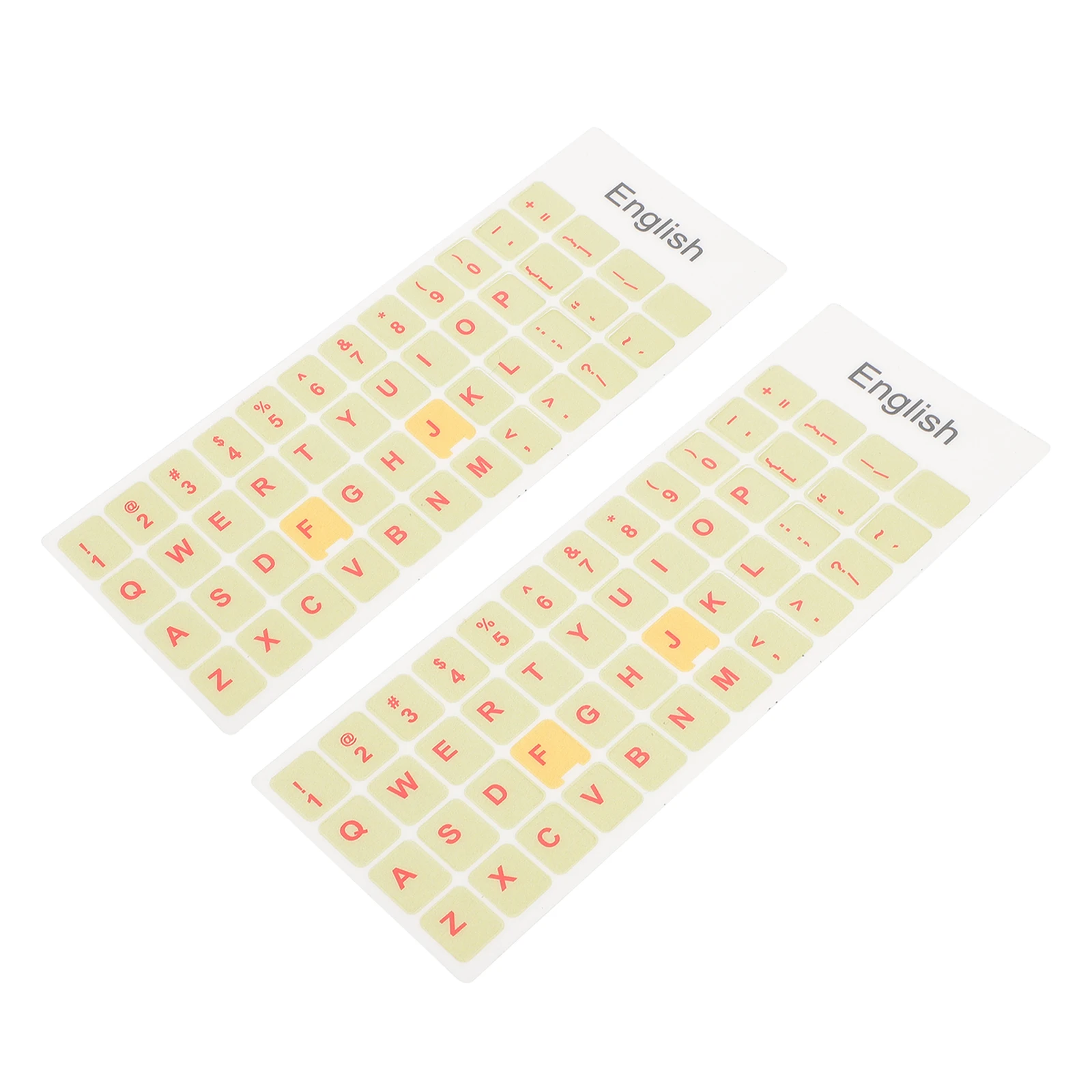 ملصق مزخرف للوحة المفاتيح مكون من ورقتين، ملصق لوحة مفاتيح إنجليزي عالمي لتعلم اللغة والاتصالات والكمبيوتر المحمول