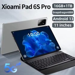 Pad 6s Proタブレット,グローバルバージョン,PC,11インチ,HD, 4K, Android 13,16 GB 1T, 10000mah,5g,デュアルSIM,wifi,GPSタブレット,オリジナル,2024