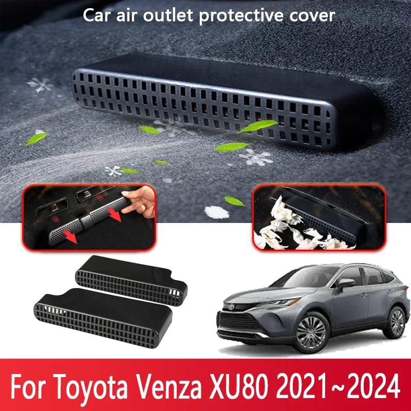 Car Interior Accessorie For Toyota Venza XU80 2021~2024 2023 Seat Air Conditioner Duct Outlet Dustproof Auto Air Vent Covers