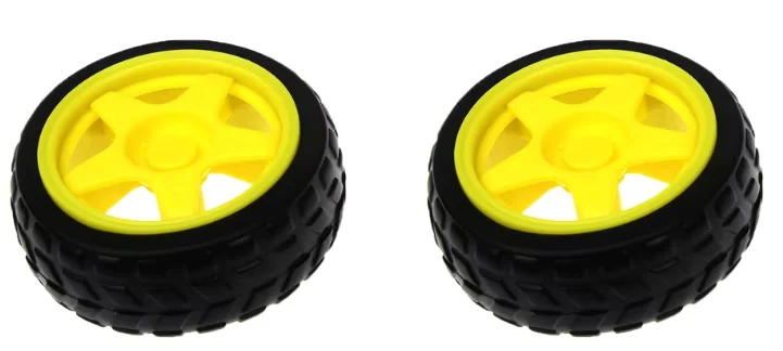 1/2/4P TT Motor Smart Car Robot Wheel Applicable to Arduino Diy Kit Wheel Smart Car Chassis Motor Robot Remote Control Car Wheel