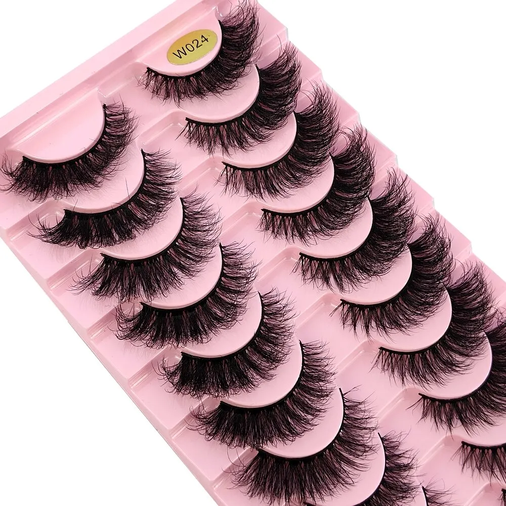 New 10 Pairs 3D Faux Mink Lashes Faux Mink Fluffy Lashes Soft Full Thick Wispy Eyelash Dramatic False Eyelashes Makeup Tools