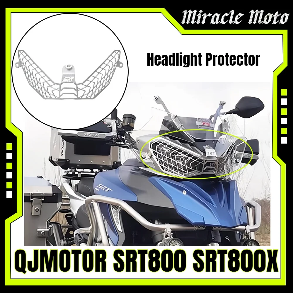 

Stainless steel headlight protection cover for QJMOTOR QJ SRT800 SRT800X SRT 800 models.