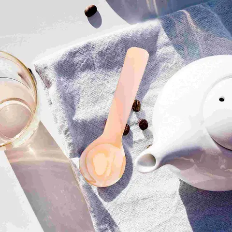 3 st pärlmor kaviarskedar handgjorda skal dessertskedar små soppskedar genomskinliga matskedar hushållskök matredskap 10 best sales skalsked - №9