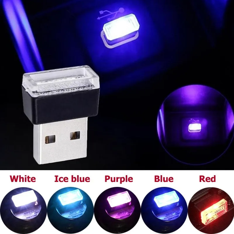 Car Mini USB LED Atmosphere Lights for Toyota Prius 30 XW30 ZVW30 ZVW35 2010-2015