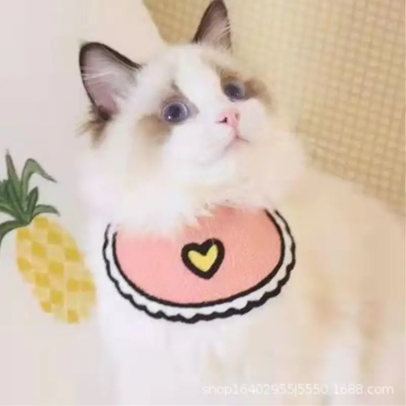 

Manufacturer direct pet saliva scarf bibs fashionable anti-dirty cute cat dog scarf scarf accessories spot