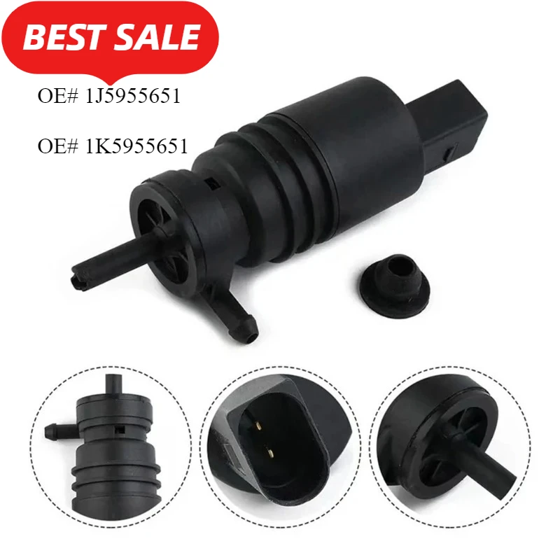 

Universal Replacement Car Windscreen Washer Pump Auto Windshield Water Pump Compatible for 1J5955651 1K5955651 1T0955651