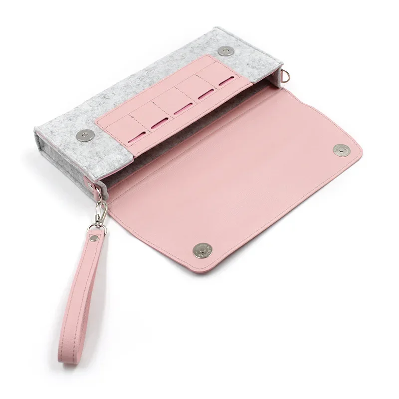 Bolsa de almacenamiento de viaje de fieltro ultraligera para Nintendo Switch 2, funda protectora de transporte para Switch2 con 5 ranuras para juegos, accesorios para juegos