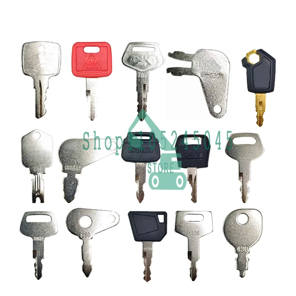 23PCS Heavy Equipment Construction Ignition Key Set for Kobelco Daewoo Komatsu Excavator Dozer Backhoe Forklift D300 166 787