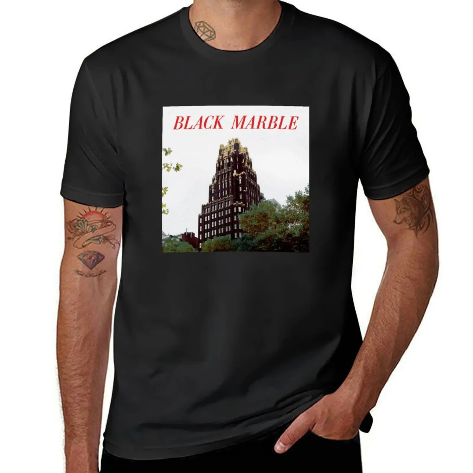 

BLACK MARBLE Weight Against the Door T-Shirt boys whites Aesthetic clothing boys animal print mens clothing